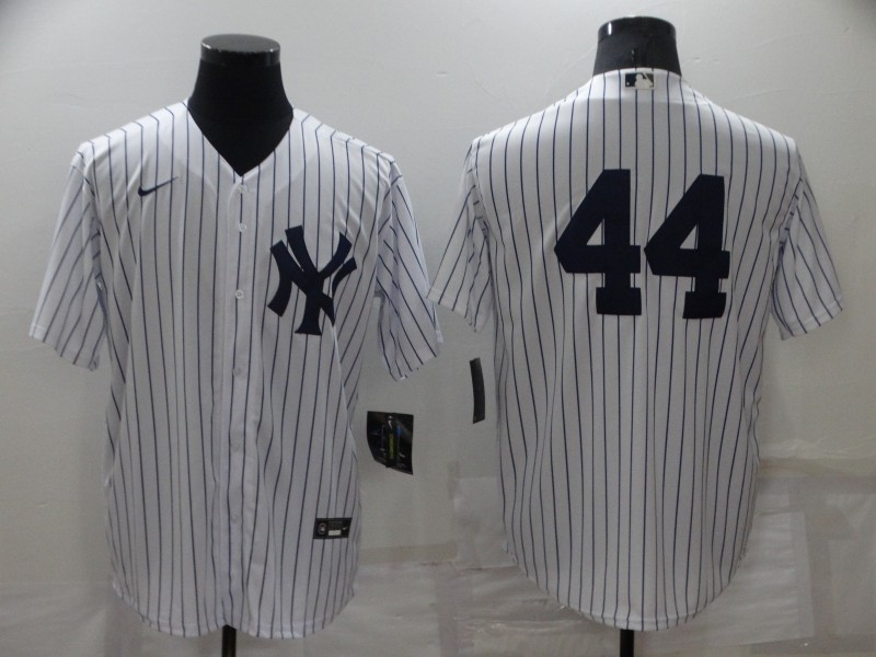 Men's New York Yankees Reggie Jackson #44 White Name Jersey